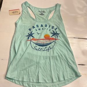 Salt Life aqua blue women’s tank top